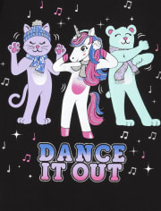 Girls Dance Animal Graphic Tee