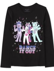 Girls Dance Animal Graphic Tee