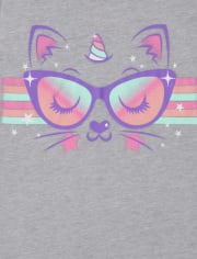 Girls Cat Graphic Tee
