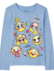 Girls Emoji Graphic Tee
