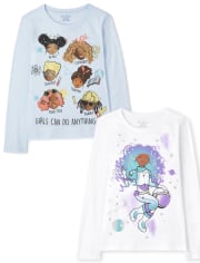 Girls Can Graphic Tee 2-Pack
