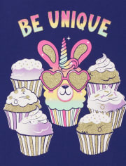Camiseta con gráfico exclusivo para niñas