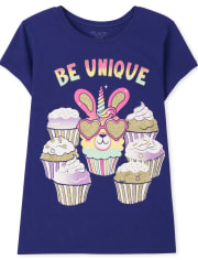 Camiseta con gráfico exclusivo para niñas