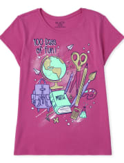 Camiseta gráfica 100 días para niñas