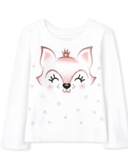 Baby And Toddler Girls Animal Graphic Tee