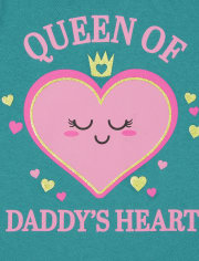 Baby And Toddler Girls Daddy's Heart Graphic Tee