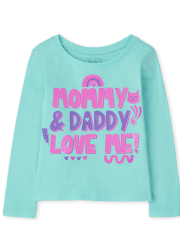 T-shirt graphique familial pour bébés et petites filles