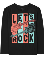 Boys Let's Rock Graphic Tee