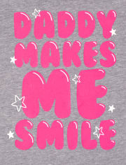 Camiseta con gráfico de sonrisa para bebés y niñas pequeñas