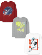 Boys Football Graphic Tee 3-Pack