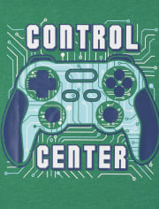 Camiseta con gráfico del centro de control para niños