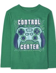 Camiseta con gráfico del centro de control para niños