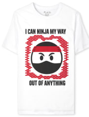 Camiseta gráfica Ninja para niños