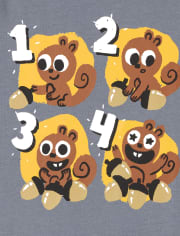 Lot de 2 t-shirts graphiques éducatifs pour tout-petits garçons