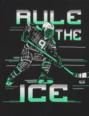 T-shirt graphique pour garçons Rule The Ice