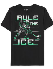 T-shirt graphique pour garçons Rule The Ice