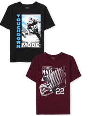 Boys Football Graphic Tee 2-Pack