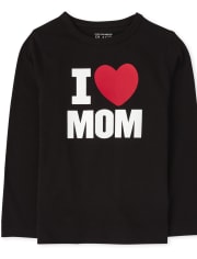 Baby And Toddler Boys Love Mom Graphic Tee