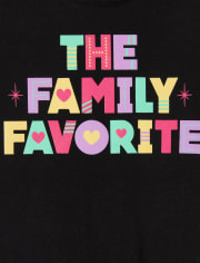 Camiseta gráfica favorita de la familia para bebés y niñas pequeñas