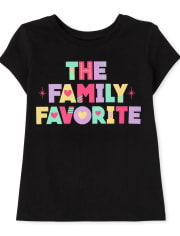 Camiseta gráfica favorita de la familia para bebés y niñas pequeñas