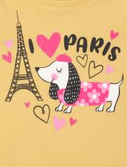 Camiseta estampada Paris para bebés y niñas pequeñas