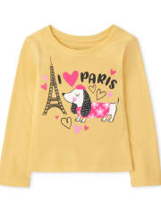 Camiseta estampada Paris para bebés y niñas pequeñas