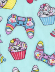 Pantalones de pijama de forro polar para videojuegos para niñas