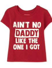 Baby And Toddler Girls Daddy Graphic Tee