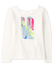 Haut à sequins et découpes pour fille