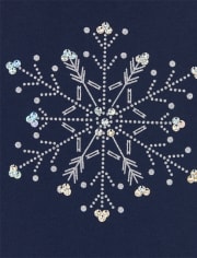Girls Snowflake High Low Top