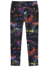 Girls Print Zip Ponte Knit Pull On Jeggings The Children s Place