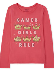 Camiseta con gráfico de jugador para niñas
