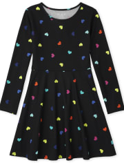 Girls Print Skater Dress
