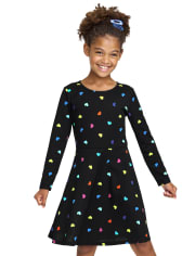 Girls Print Skater Dress