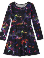 Girls Print Skater Dress