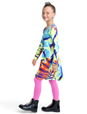 Girls Print Skater Dress