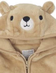 Baby Boys Bear Faux Fur Cozy Jacket