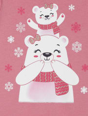 Baby And Toddler Girls Polar Bear Graphic Tee