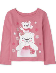 Baby And Toddler Girls Polar Bear Graphic Tee