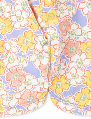 Baby And Toddler Girls Floral Twill Pull On Shorts