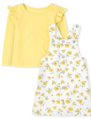 Toddler Girls Floral Skirtall 2-Piece Set