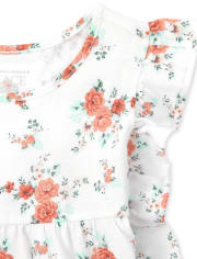 Toddler Girls Floral Empire Ruffle 2-Piece Set