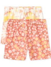 Toddler Girls Print Shorts 2-Pack