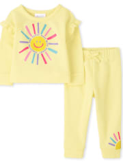 Toddler Girls Active Sun Ruffle 2-Piece Set