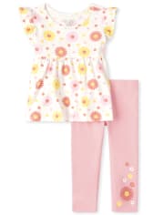Toddler Girls Floral Empire 2-Piece Set