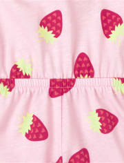 Baby And Toddler Girls Strawberry Ruffle Romper