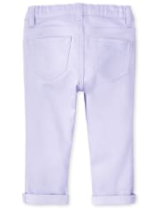 Jeggings de mezclilla de punto elástico para bebés y niñas pequeñas