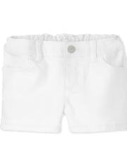 Shorts cortos de sarga para bebés y niñas pequeñas