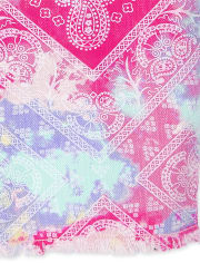 Short en sergé bandana tie-dye pour bébés et petites filles