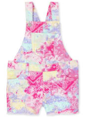 Short en sergé bandana tie-dye pour bébés et petites filles